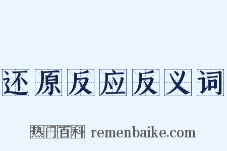 还原反应反义词是什么意思的图片